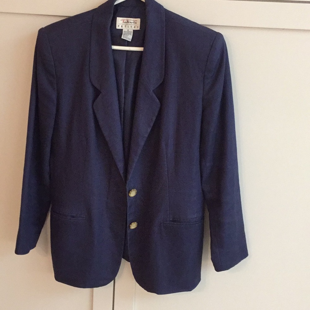 🖼️Vintage TALBOTS Petites linen blazer.